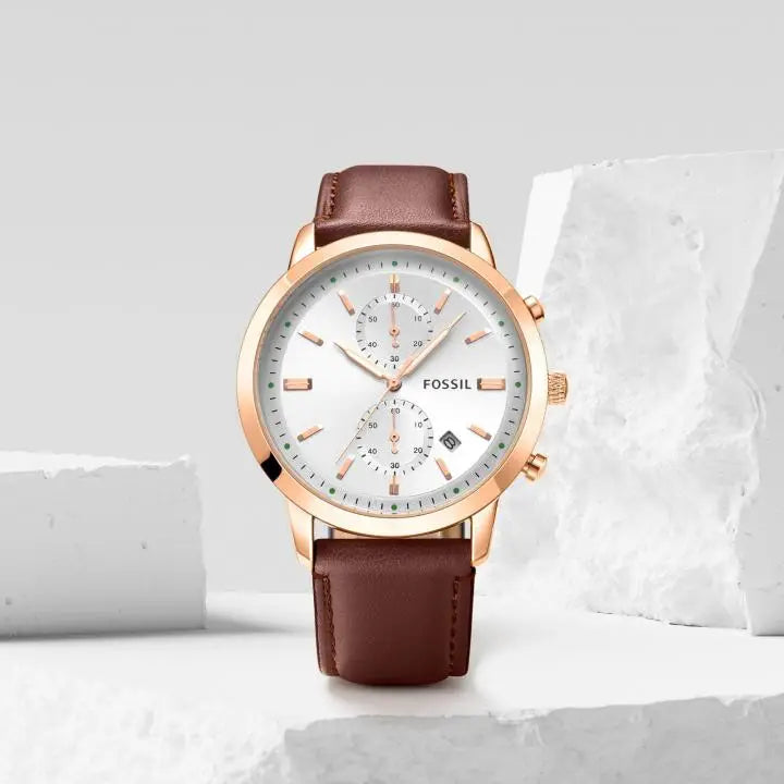 Fossi_l Townsman Chronograph DarkBrown-Copper-White