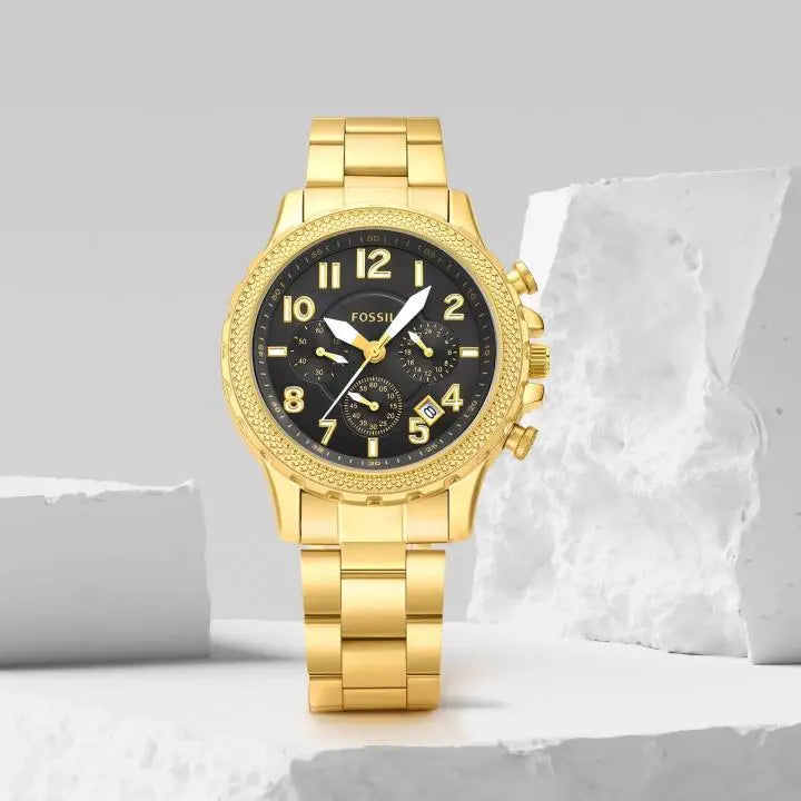 Fossi_l Bowman Chronograph Black-Gold