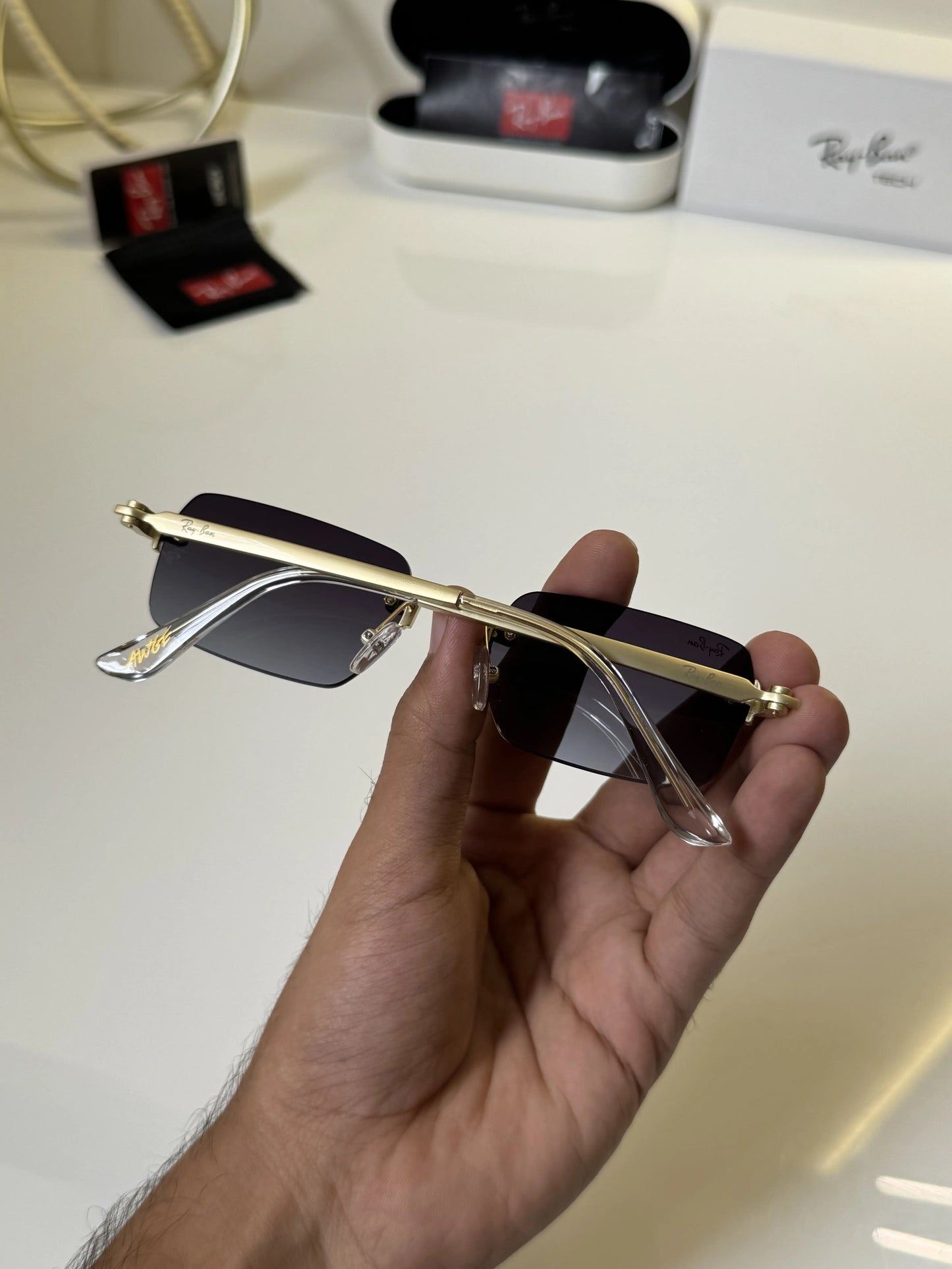 Rayban_888_Gold_Blue_Shaded