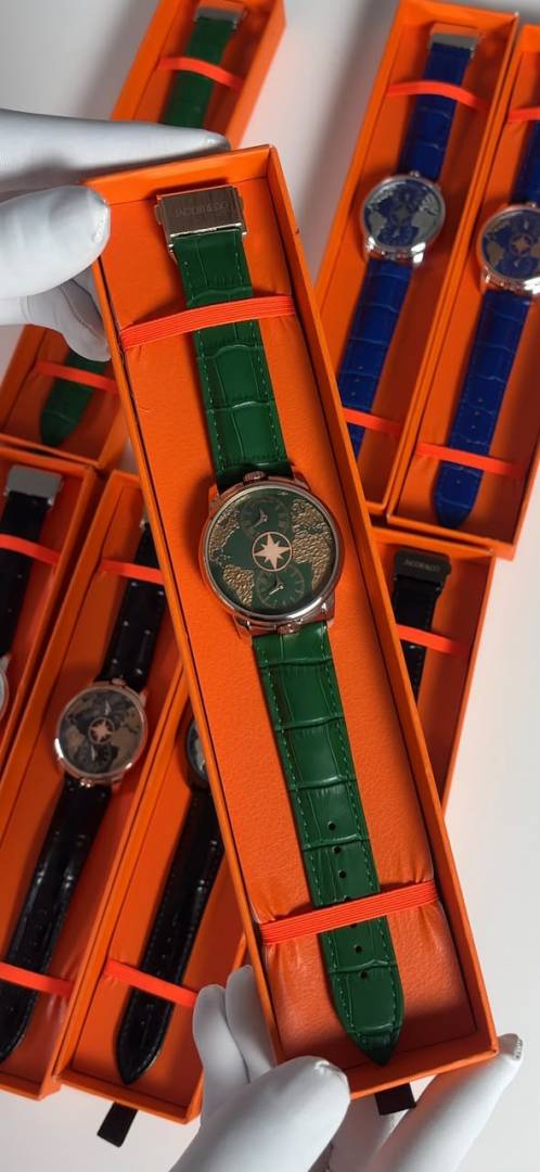 Jaco_b & C_o. The World Is Yours Dual Time Zone Green Copper