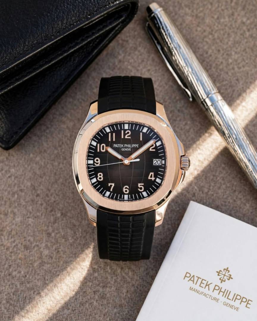 Pate_ek Philip_pe Aquanaut 5167R-001 Bettry black copper black