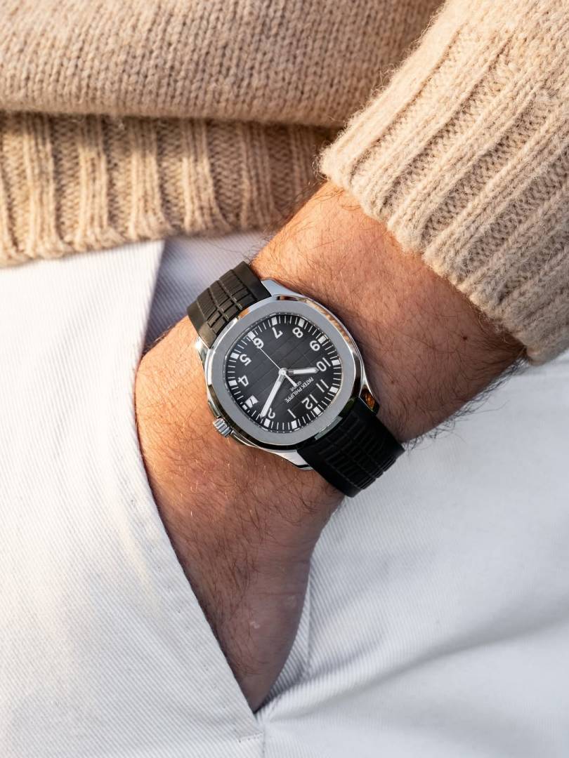 Pate_ek Philip_pe Aquanaut 5167R-001 Bettry black silver Black