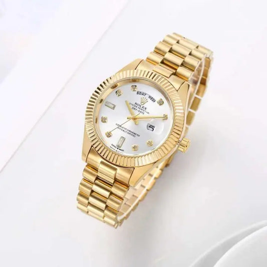 Role_x Oyster Perpetual Day Date Diamond Gold-White 40 Battery