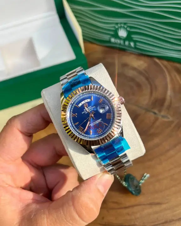 Role_x Oyster Perpetual Day Date 40 Battery 2Ton-Copper-Blue