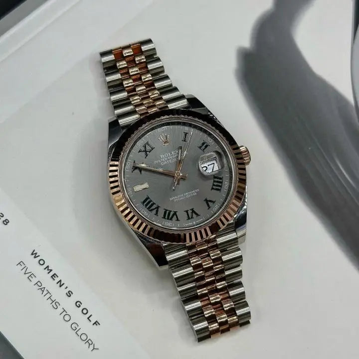 Role_x Oyster perpetual Date Just Automatic Gold
