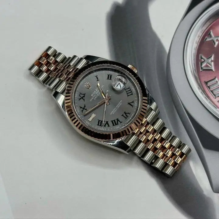 Role_x Oyster perpetual Date Just Automatic copper