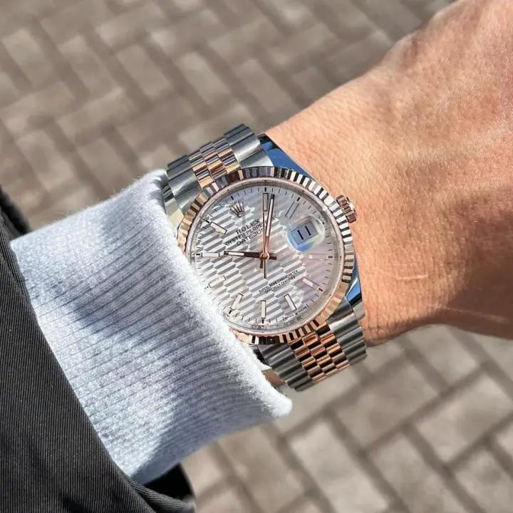 Role_x Oyster perpetual Date Just Automatic White
