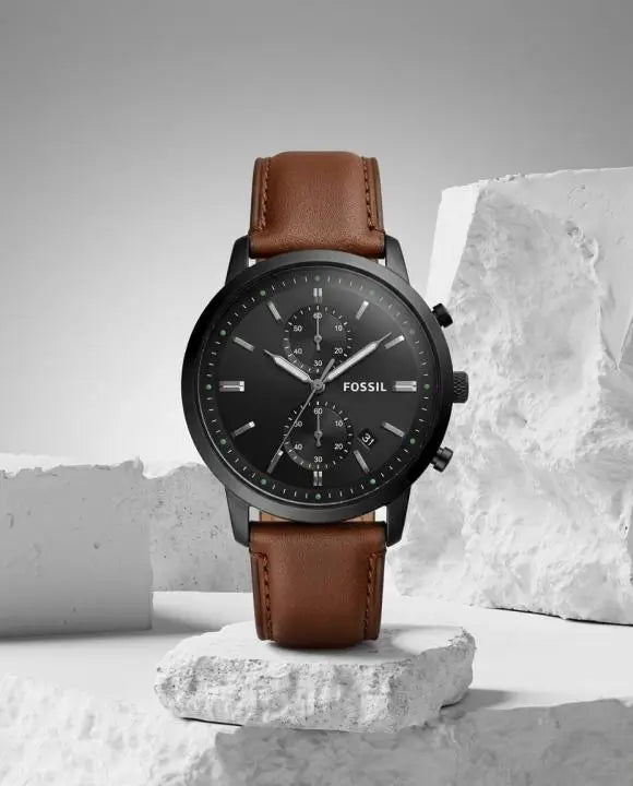 Fossi_l Townsman Chronograph DarkBrown-Black-Black