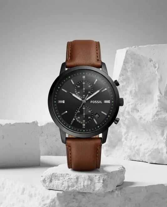 Fossi_l Townsman Chronograph DarkBrown-Black-Black