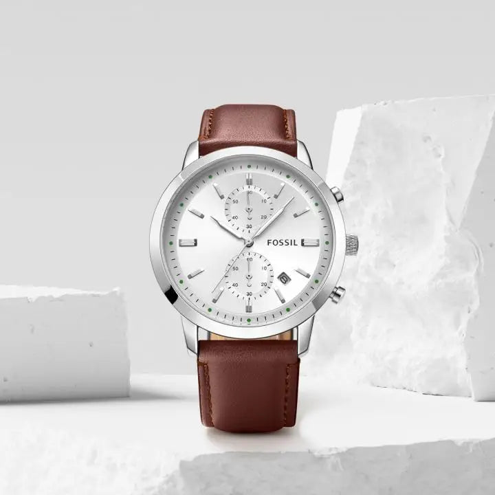 Fossi_l Townsman Chronograph DarcBrown-Silver-White
