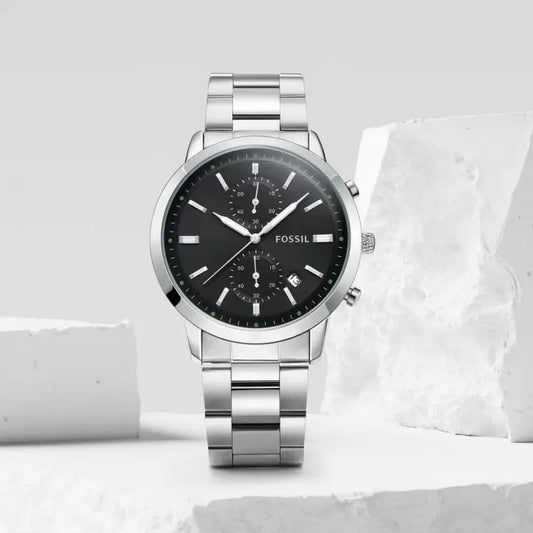 Fossi_l Townsman Chronograph silver- black