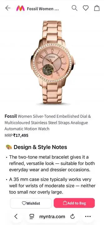 Fossi_l Architect Automatic Copper-pink