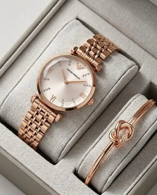 Emporio Arman_i Classic Diamond Cut Glass Copper-Pink