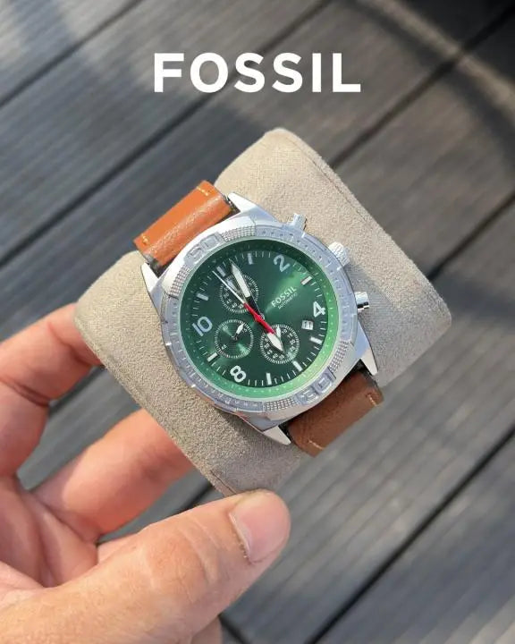 Fossi_l Bronson Chronograph Luggage Leather