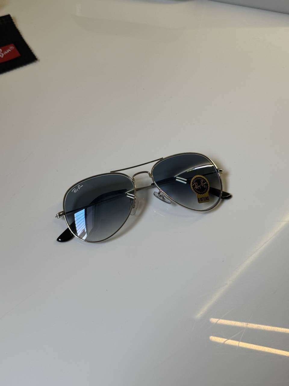 Rayban_3025_Silver_Blue_Shaded_aviator