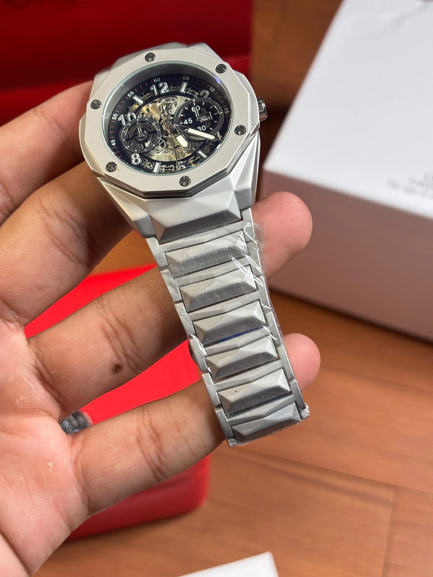 Hublo_t BigBang Tourbillion Silver-Green