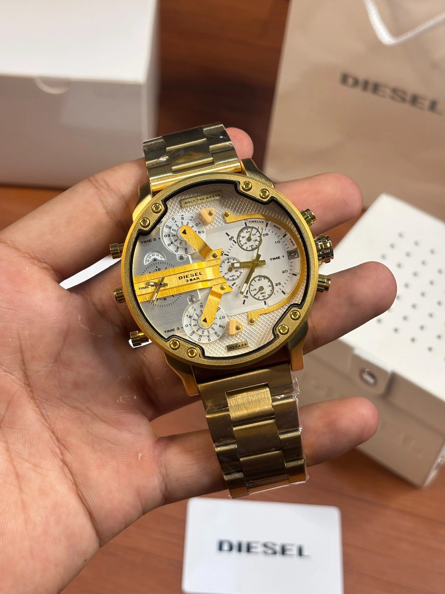 Diese_l 3 Bar Big Dady Heavy Quality Gold-White