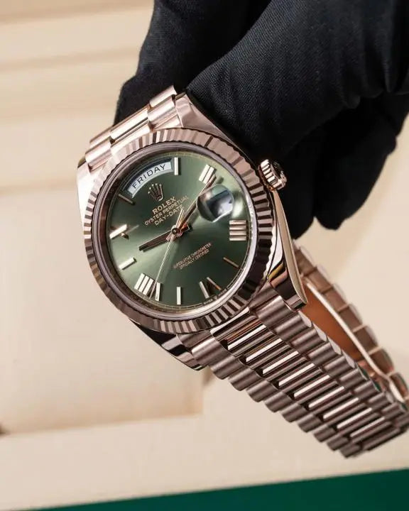 Role_x Oyster Perpetual Day Date 40 Battery Copper-Green