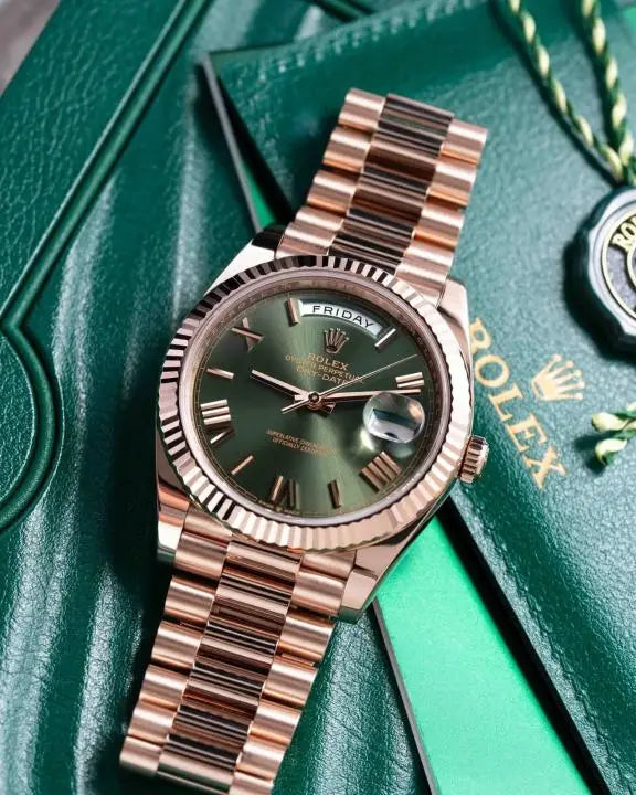Role_x Oyster Perpetual Day Date 40 Battery Copper-Green