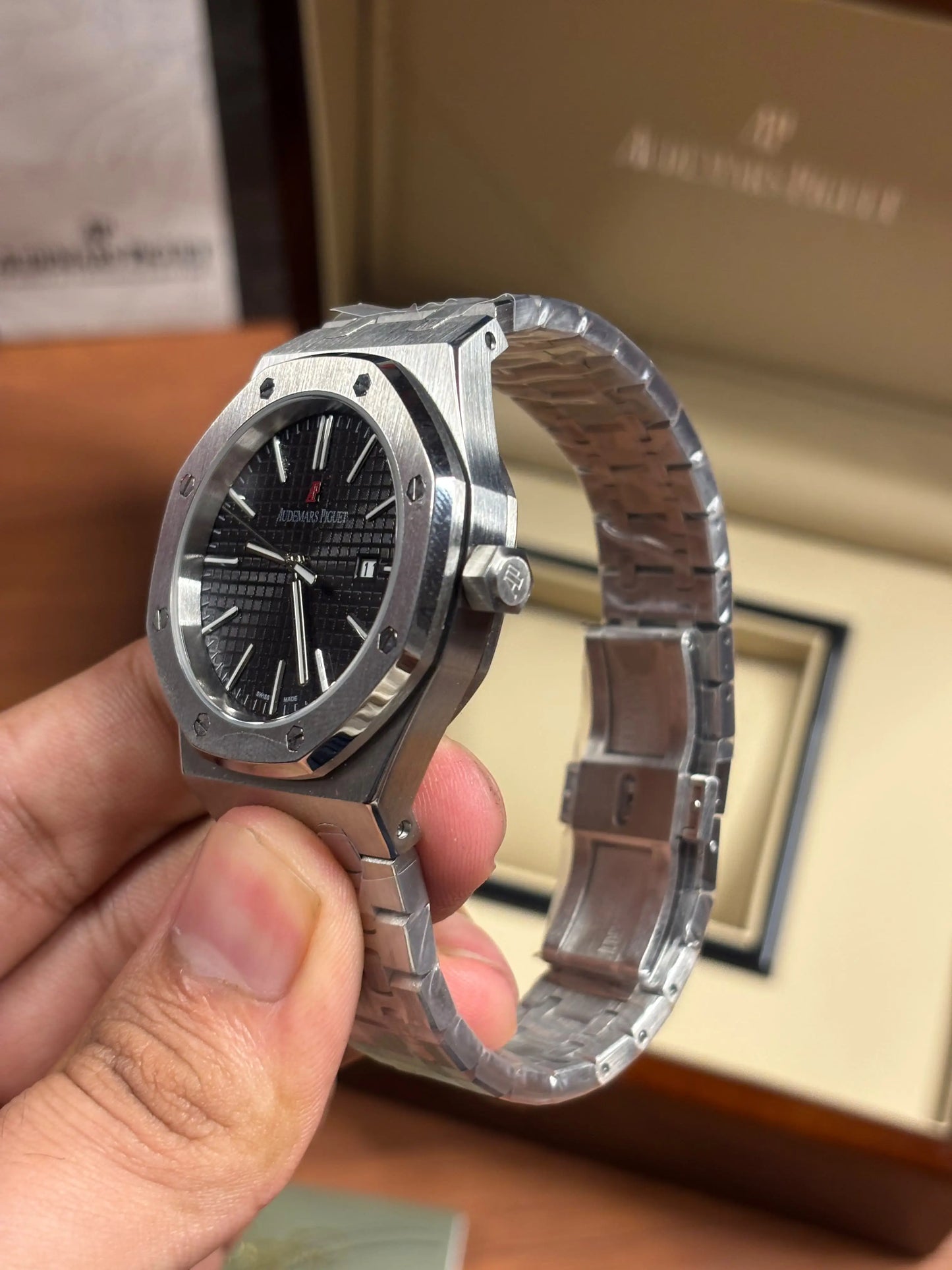 Audemar_s Piguet Royal Oak Quartz Silver-Black