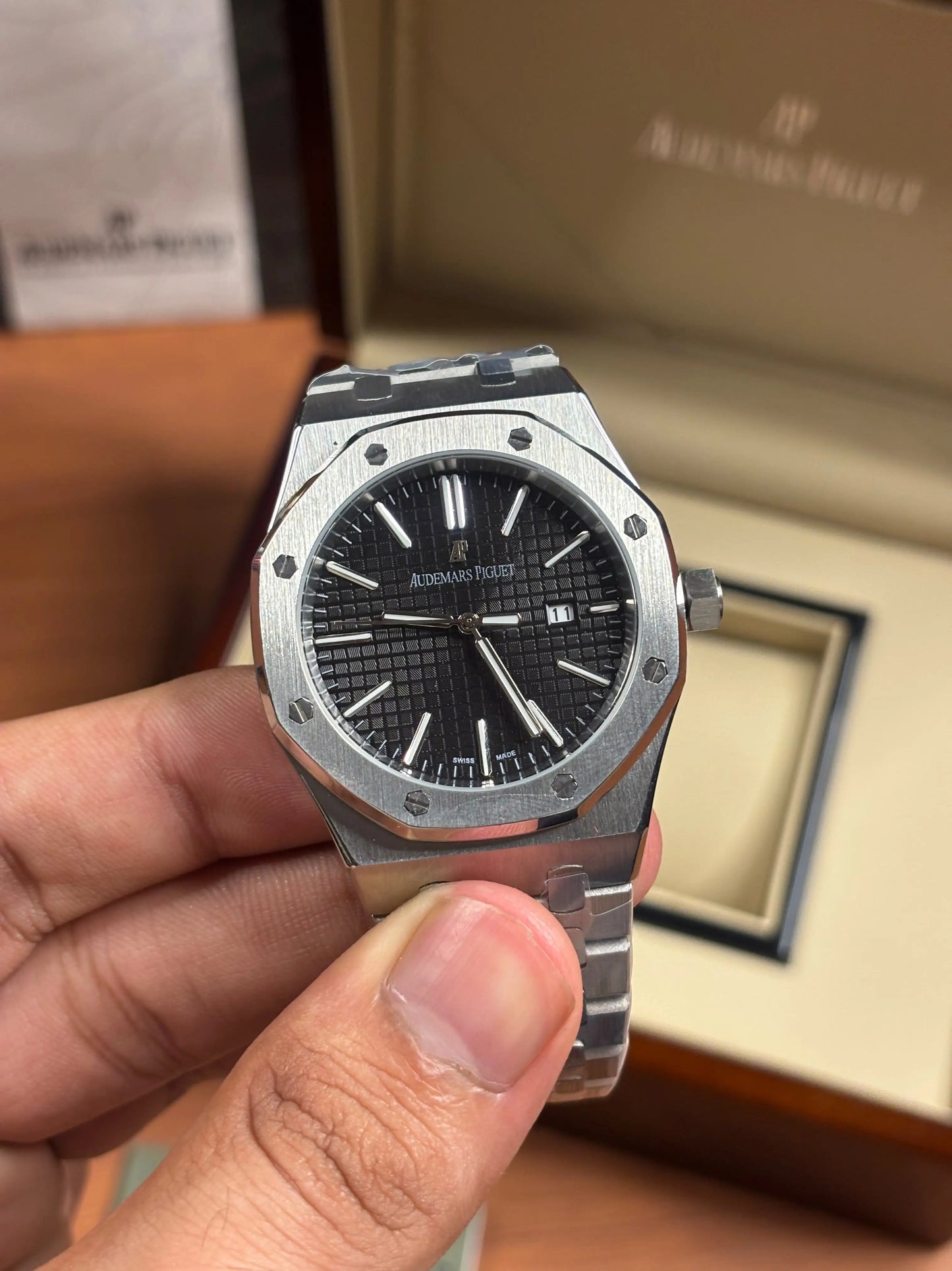 Audemar_s Piguet Royal Oak Quartz Silver-Black