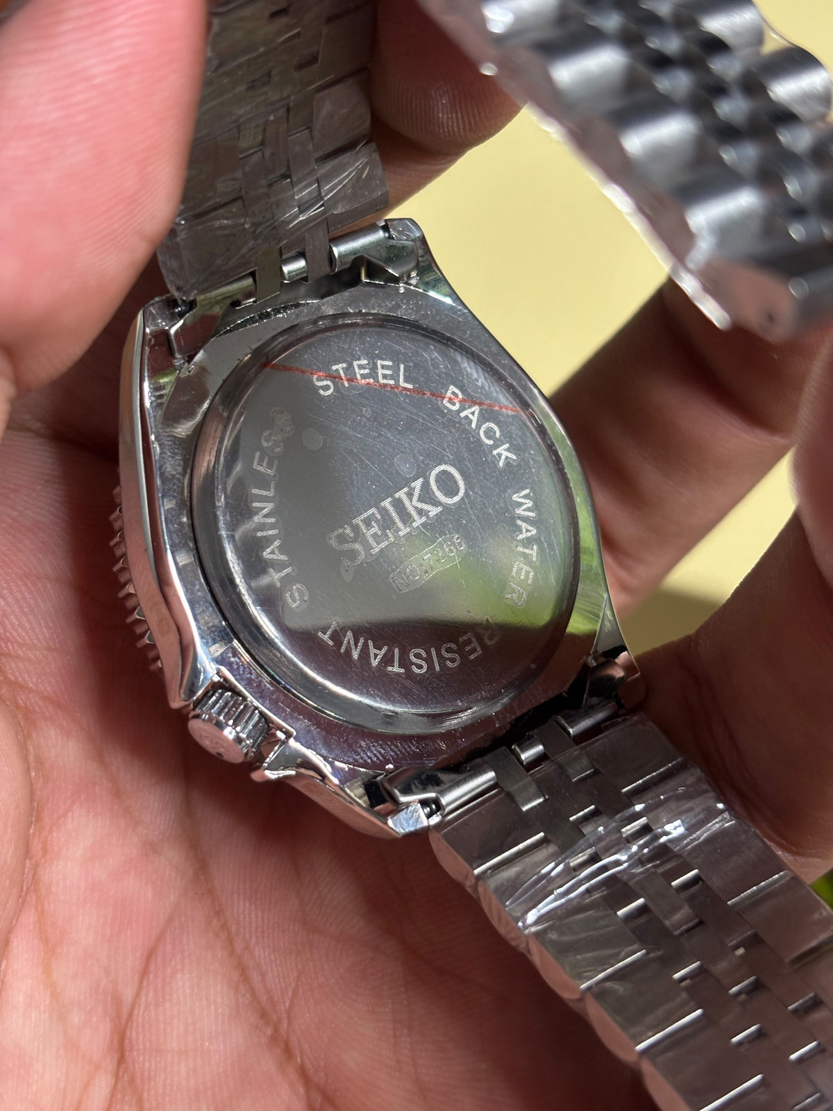 Seiko Gmt Master silver Black Dial