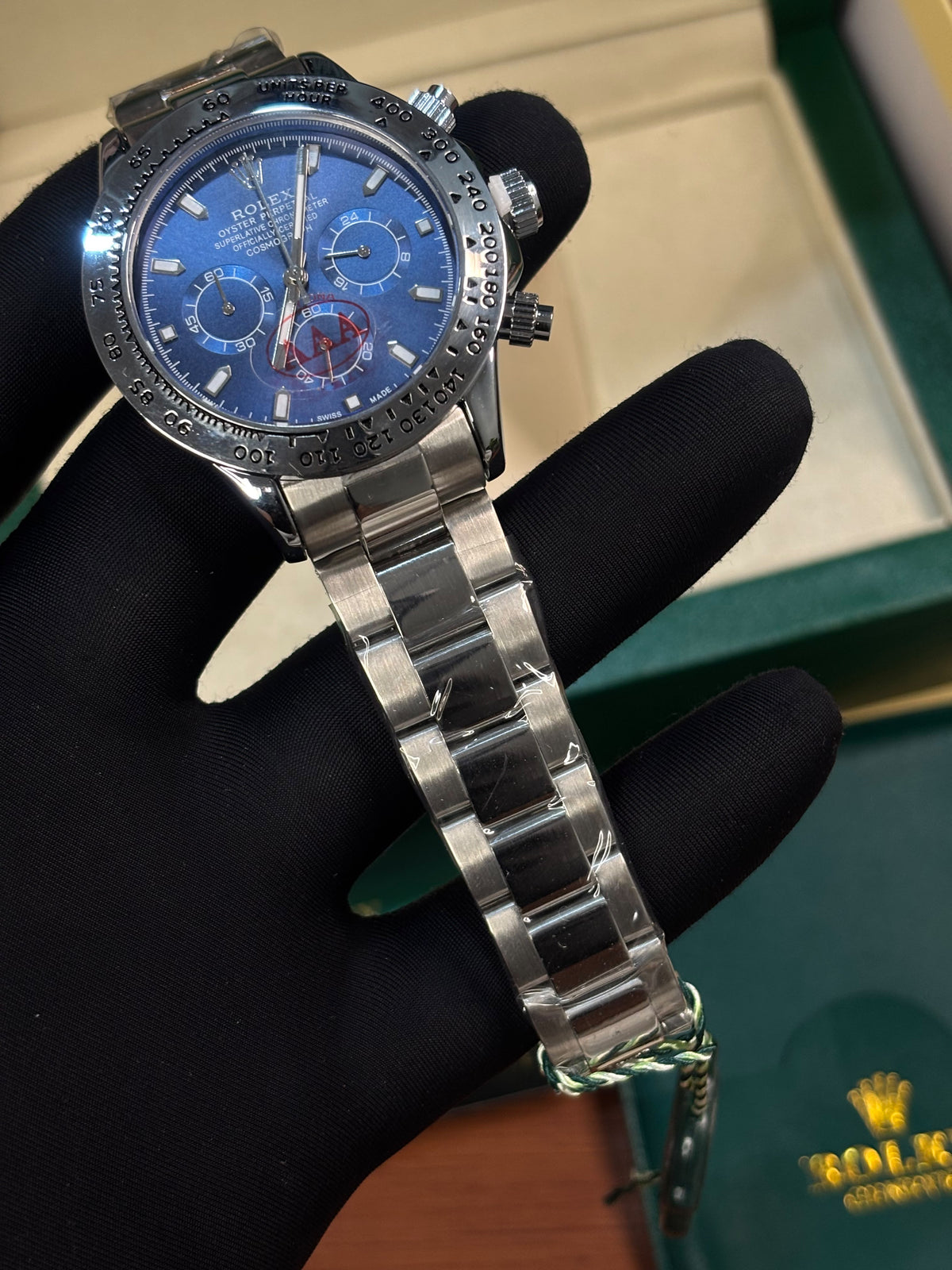 Role_x Daytona Oyster Perpetual Silver Blue