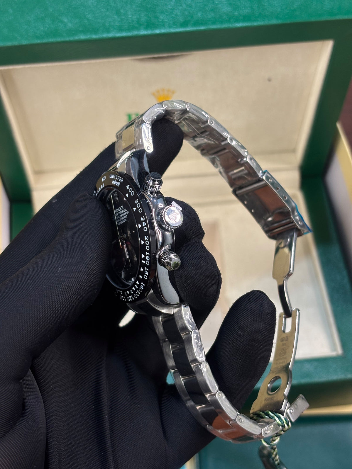 Rol_ex Daytona Oyster Perpetual Silver Full Black