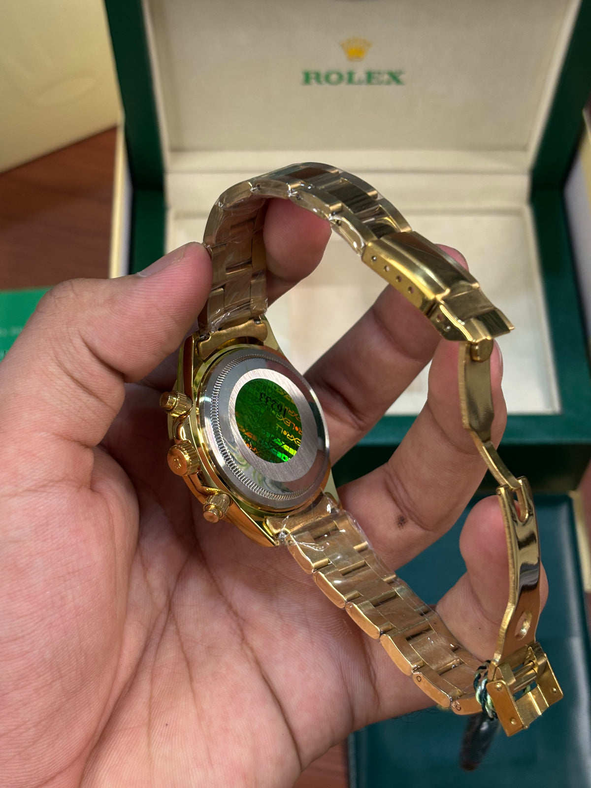 Role_x Daytona Oyster Perpetual Gold Green