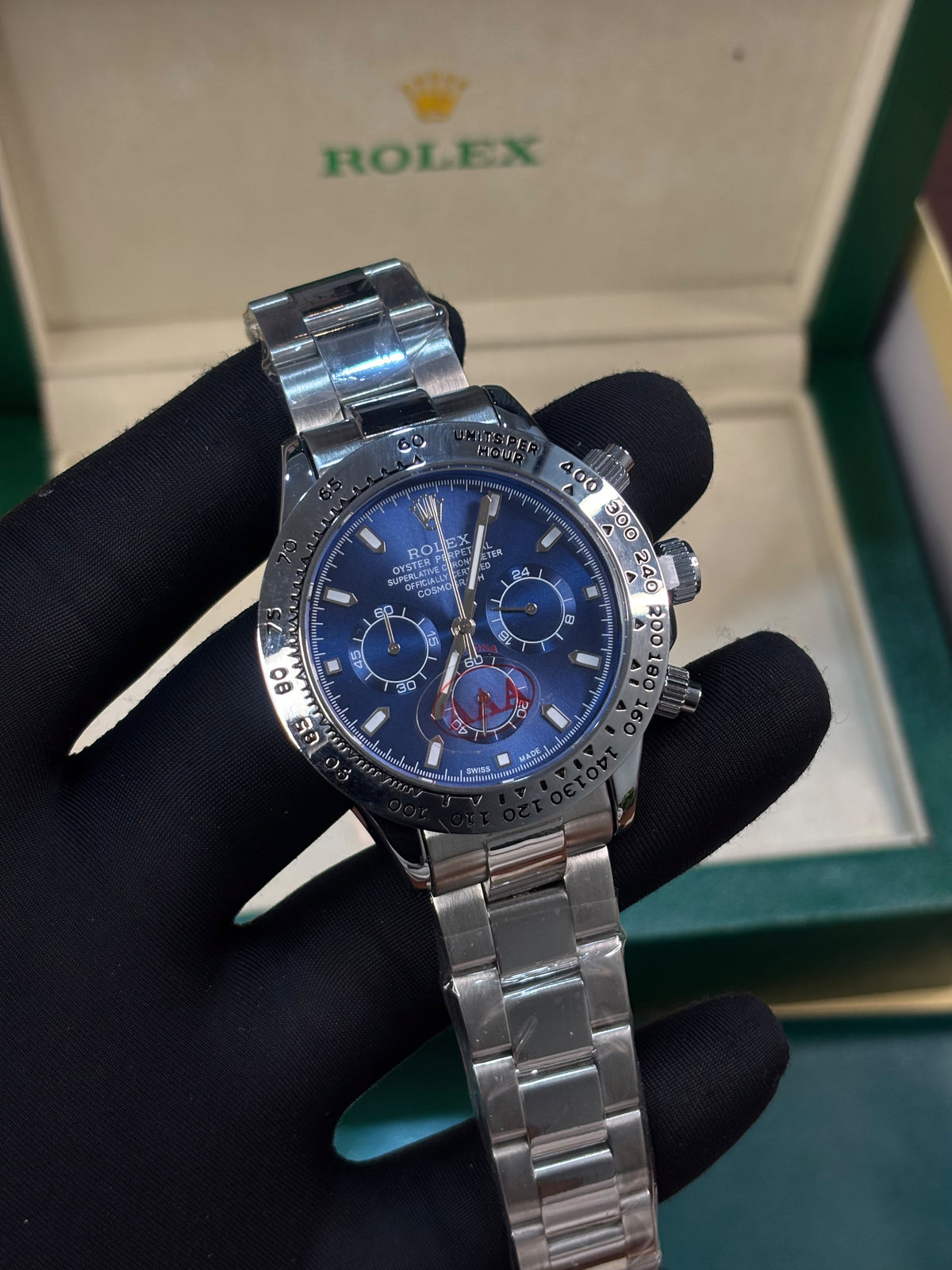 Role_x Daytona Oyster Perpetual Silver Blue