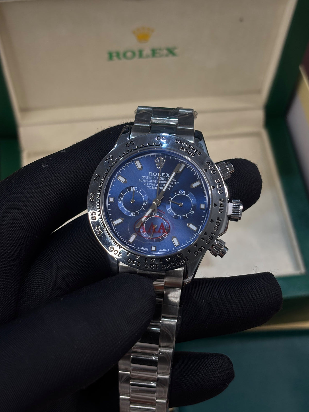 Role_x Daytona Oyster Perpetual Silver Blue